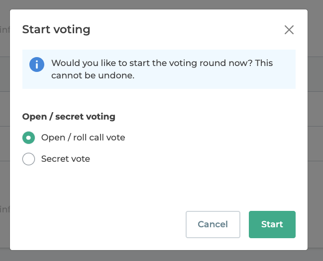 Open voting