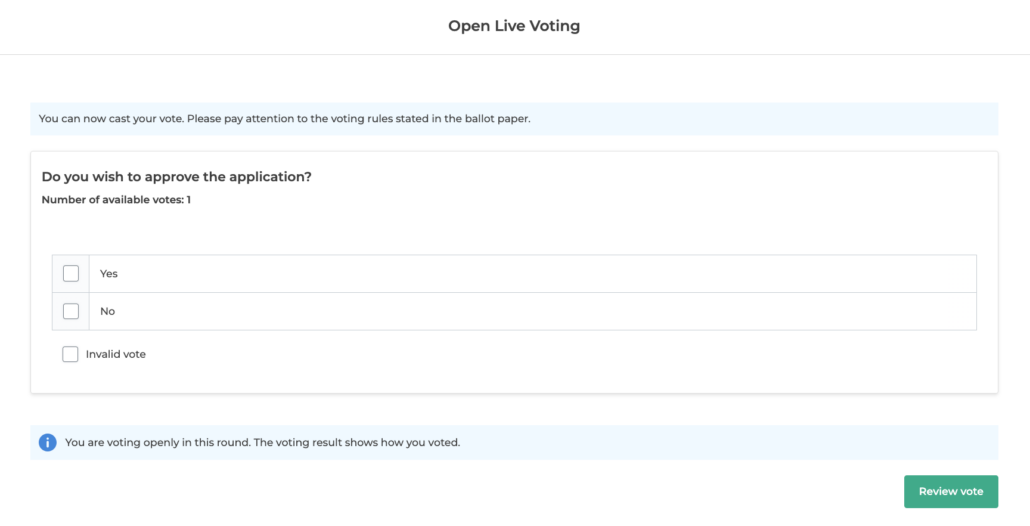 Open voting