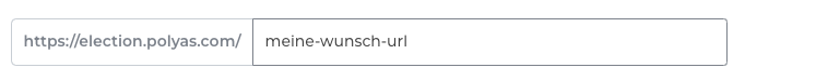Wunsch-URL im Online-Wahlmanager vergeben.